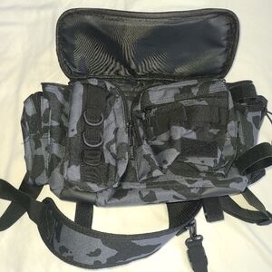 Fishing Tackle Storage Bag Rod Holder Utility Bag Chest Pack for Men‎ Camping